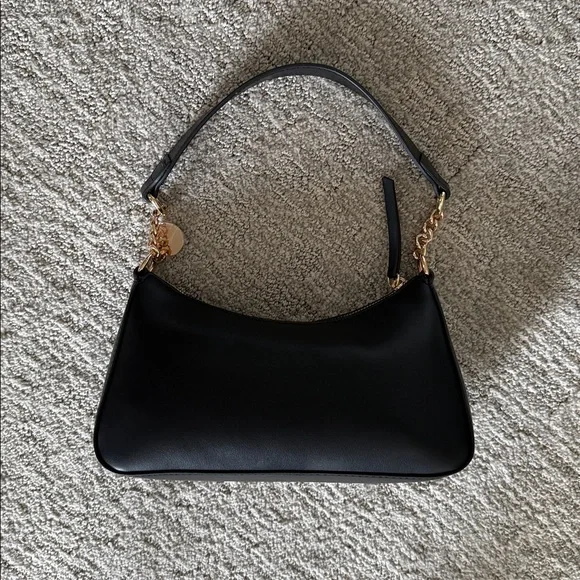 Guess Black Quilted Shoulder Bag with Gold Accents - Picture 3 of 5